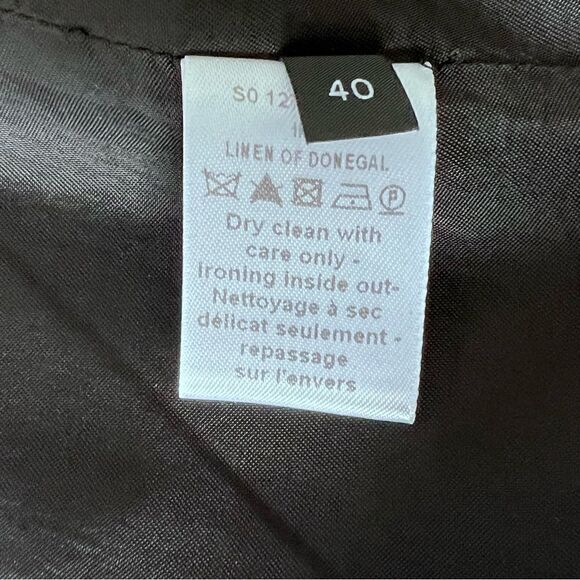 JOSEPH Womens Blue Metallic Tweed Silk Blend Blazer Fringe Size 40 EU. US M. - Picture 9 of 9